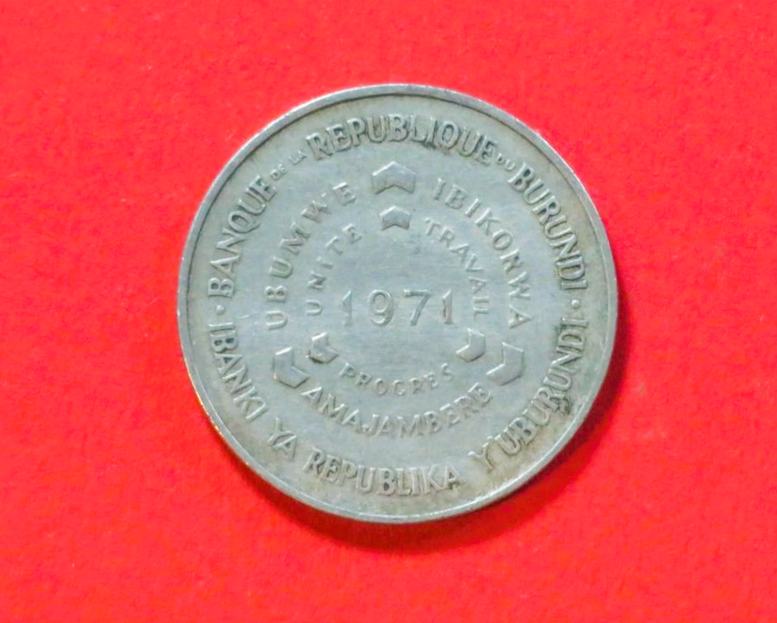 Burundi:  10 Francs, 1971, circulated (used / vf), FAO