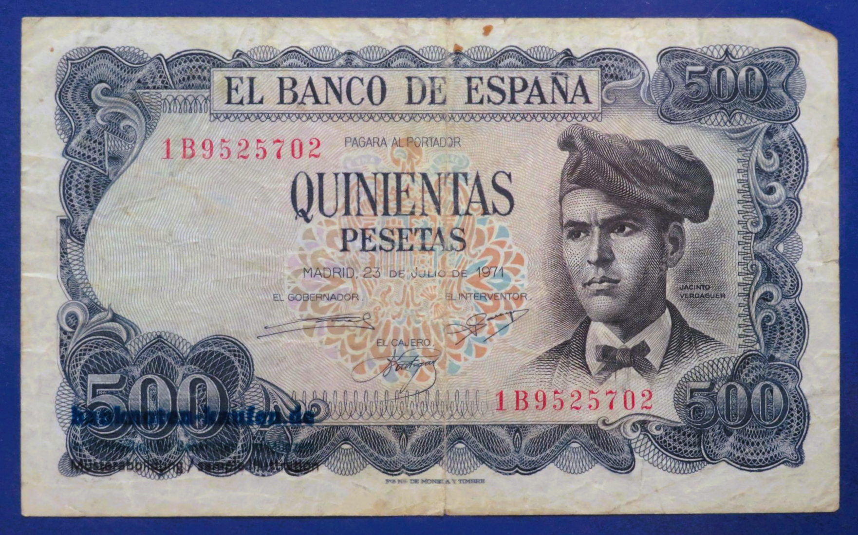 Spain, 500 Pesetas, 1971, circulated (USED / F), P-153