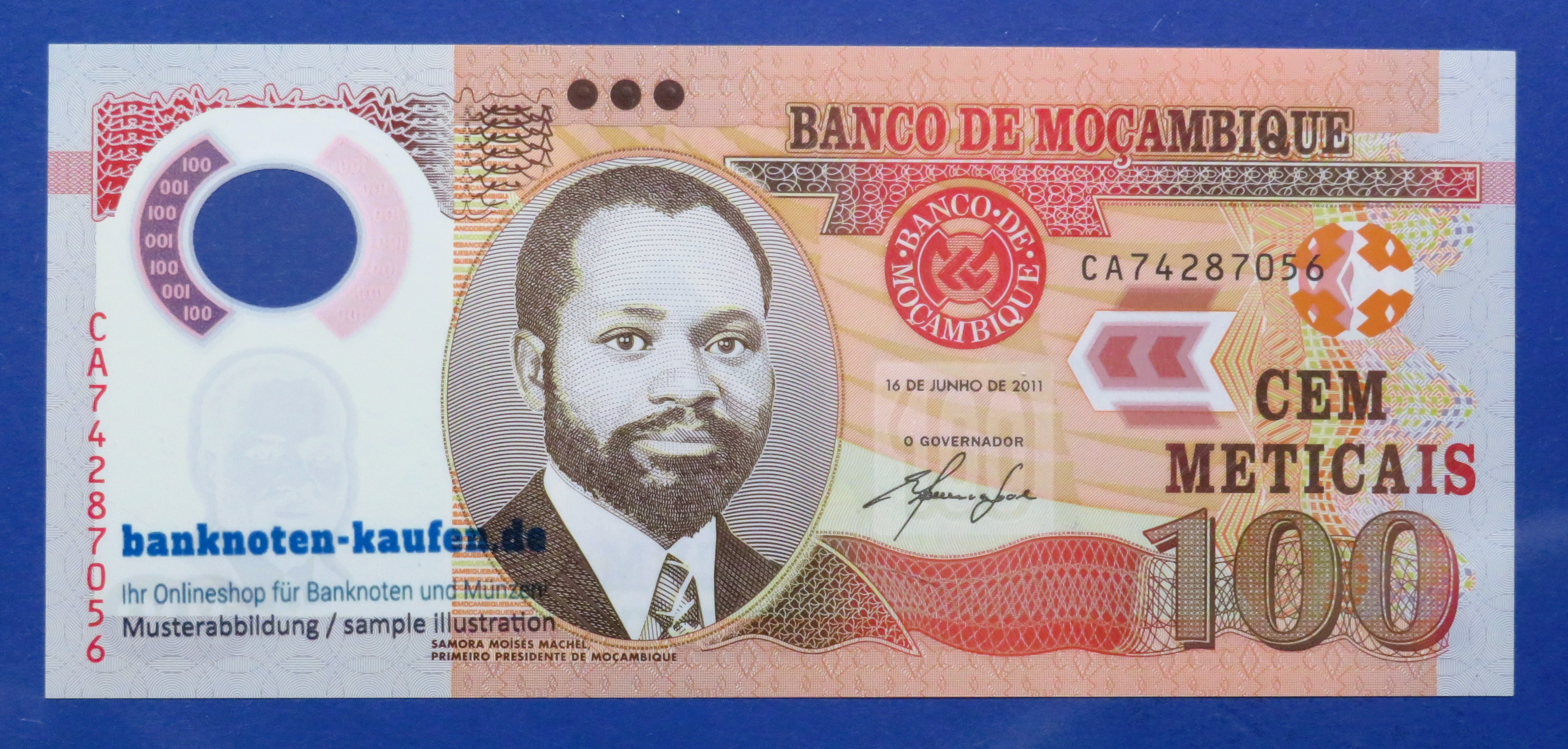 Mosambik, 100 Meticais, 2011, kassenfrisch (UNC), Polymer, P-151a