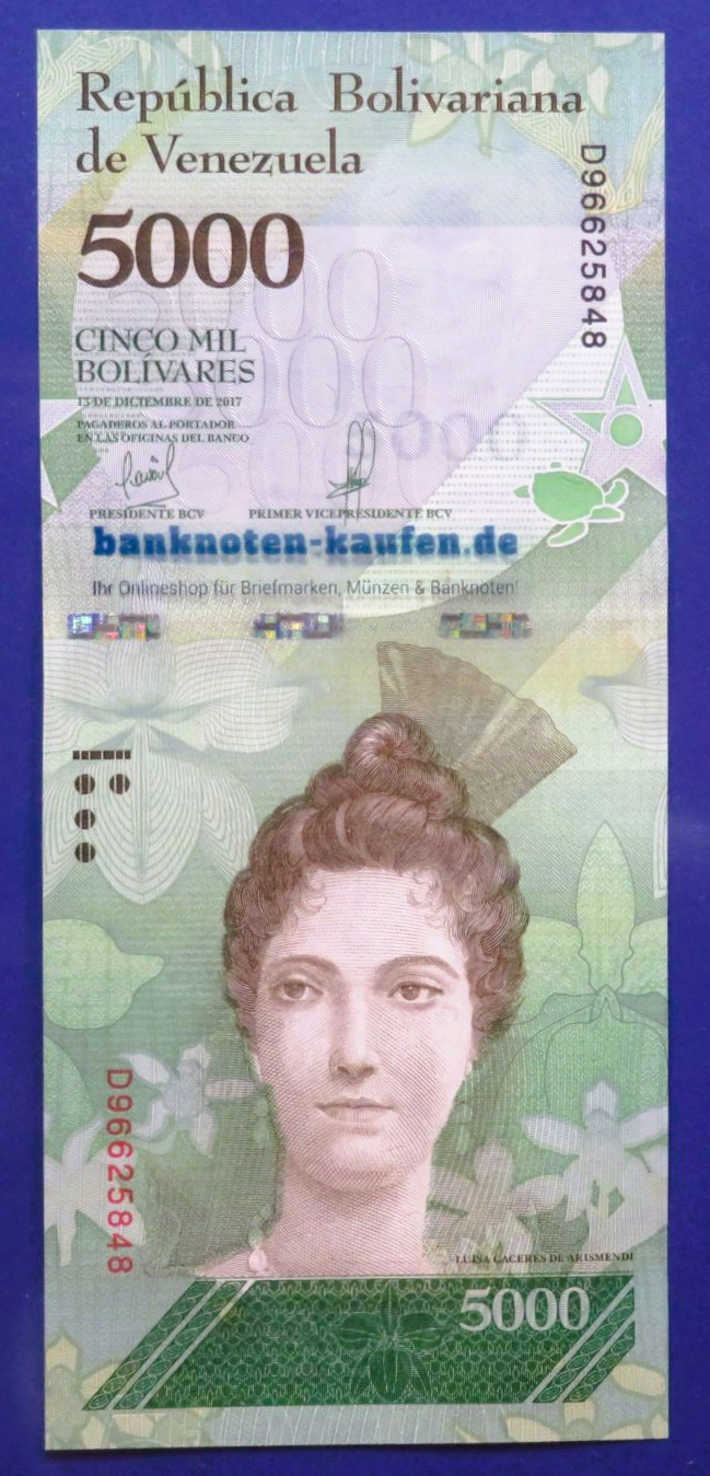 Venezuela - 5,000 Bolivares fuerte, 2017, uncirculated (UNC), P-97