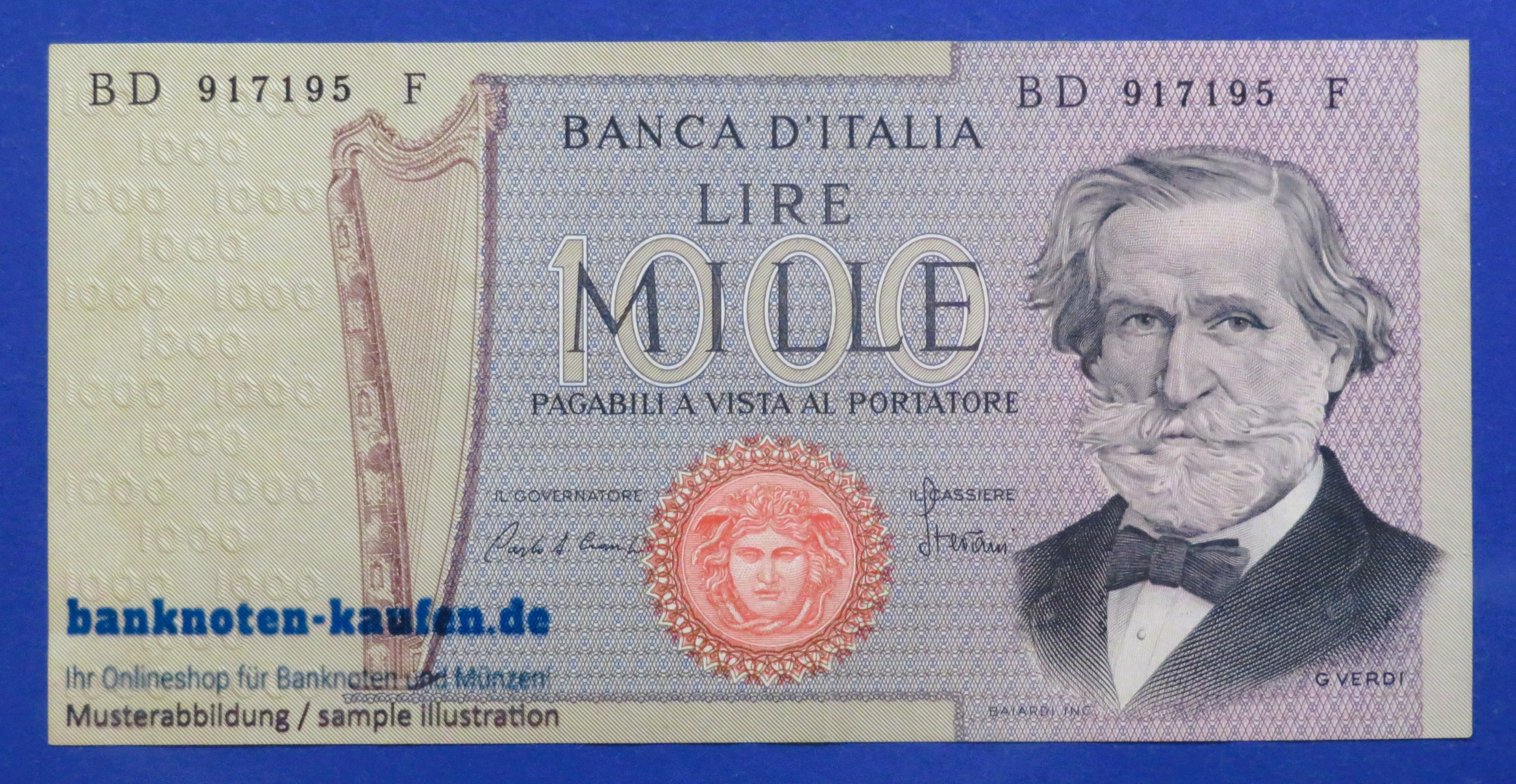 Italy - 1,000 Lire, 1980, circulated (USED / VF+), P-101g