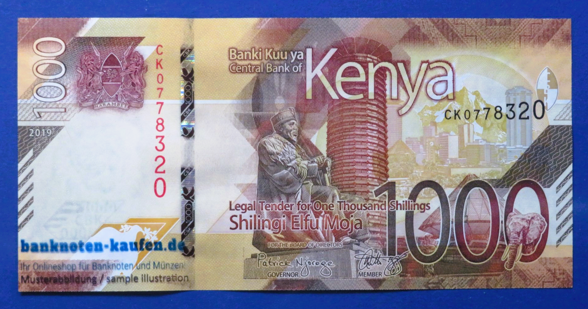 Kenia, 1.000 Shillings, 2019, kassenfrisch (UNC), P-56