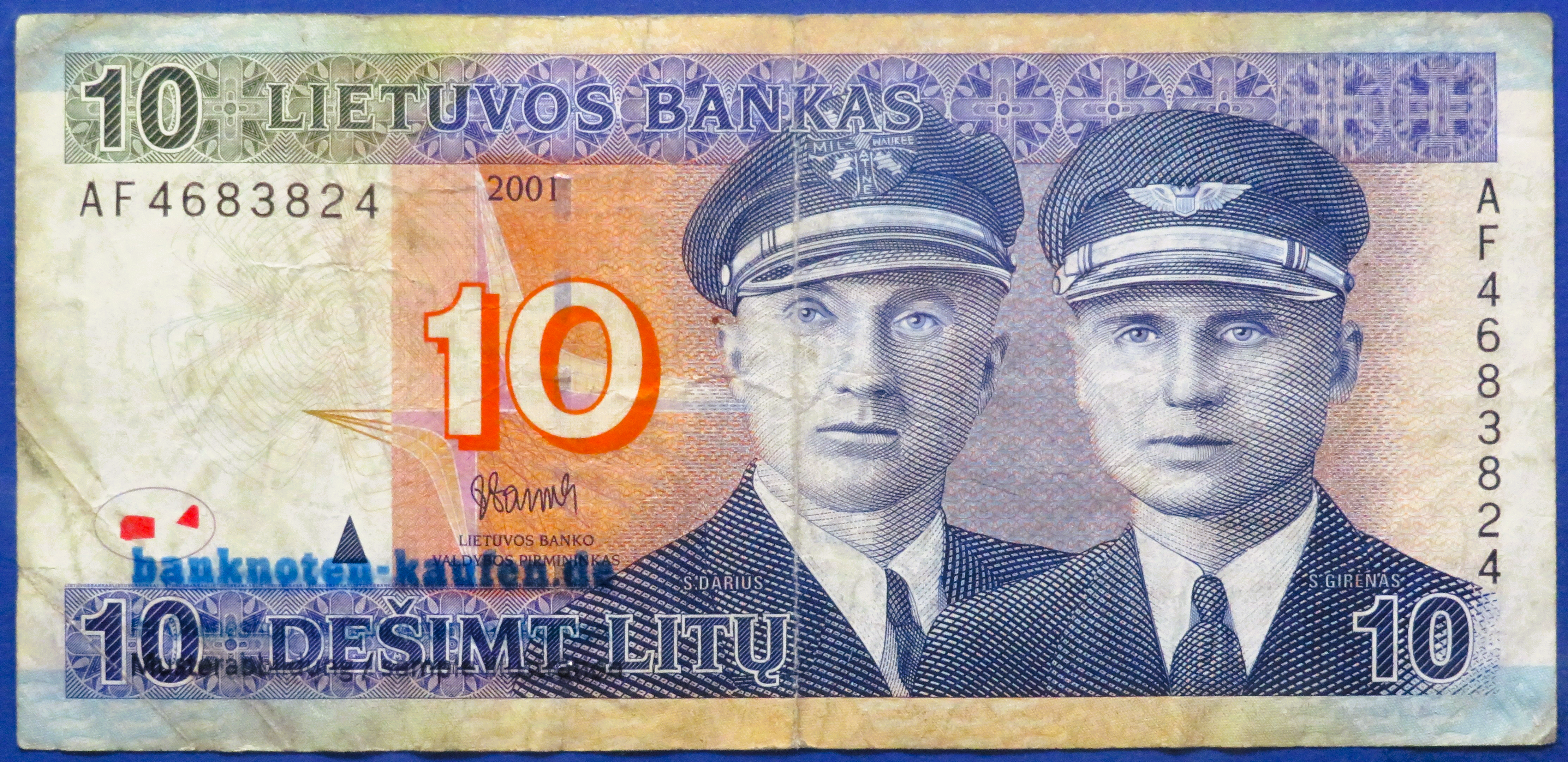 Litauen, 10 Litu, 2001, gebraucht (USED / F), P-65