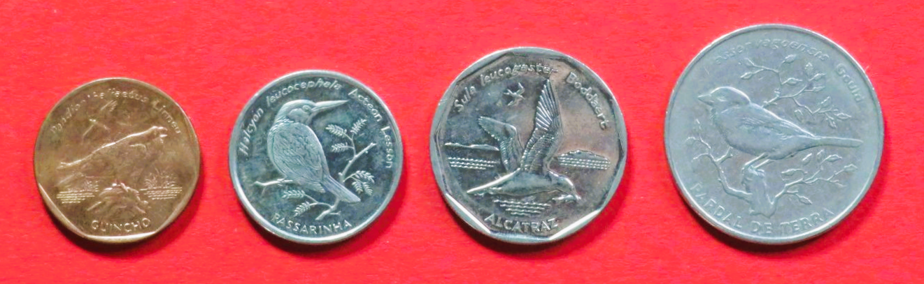 Cape Verde - Set 1:  5/10/20/50 Escudos, 1994, circulated (used / vf), birds, # 27-30