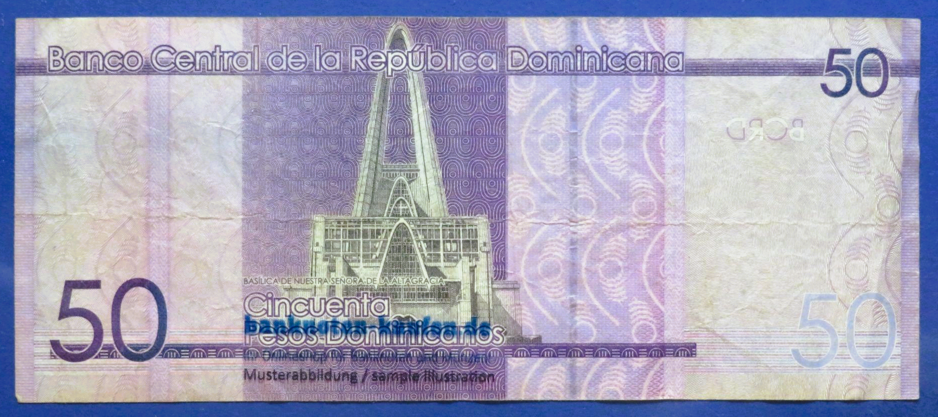 Dominican Republic, 50 Pesos Dominicanos, 2015, circulated (USED / F), P-189b