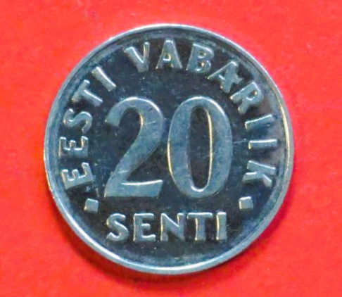 Estland:  20 Senti, 1997-2008, gebraucht (used / vz), # 24a