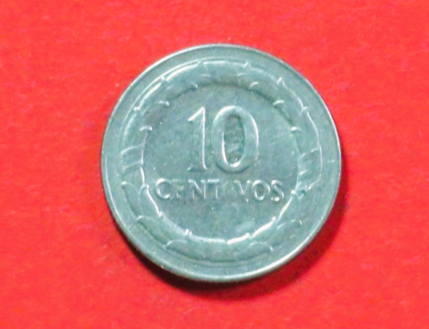 Kolumbien:  10 Centavos, 1967-1969, gebraucht (used / ss), # 28a