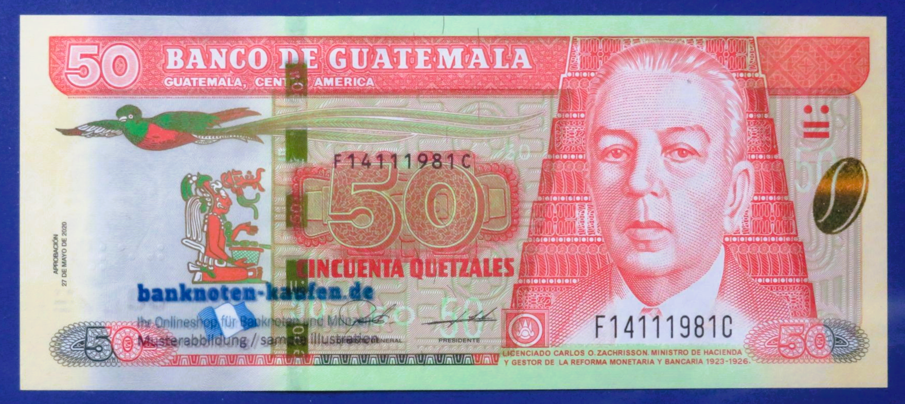Guatemala, 50 Quetzales, 2020, uncirculated (UNC)