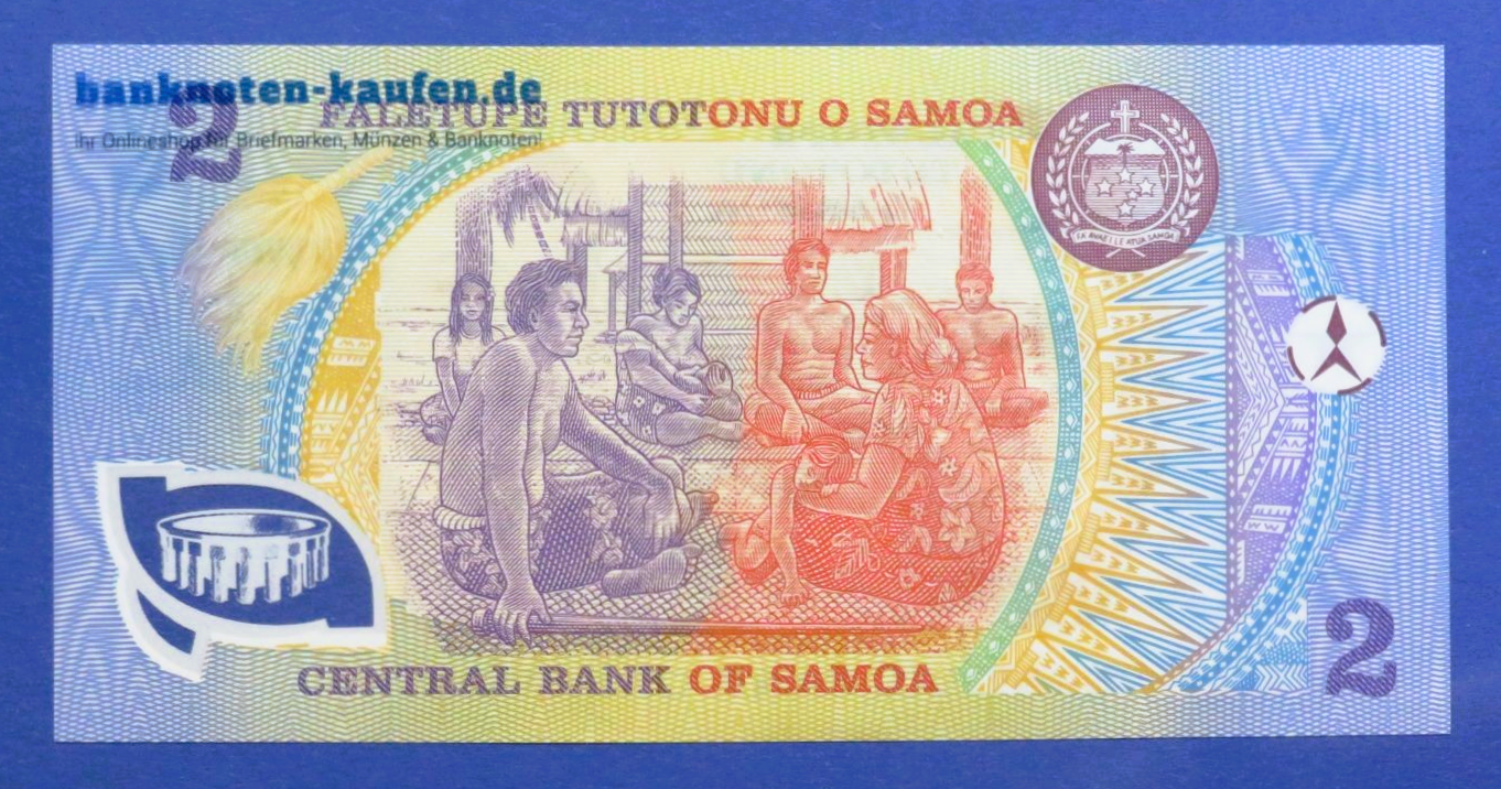 Samoa, 2 Tala, 2002ND, kassenfrisch (UNC), Polymer, P-31e