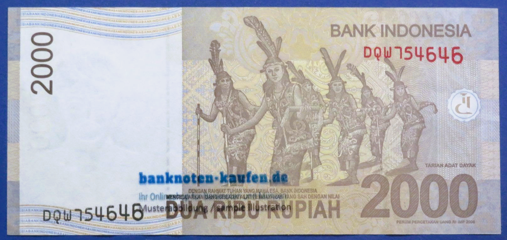Indonesien, 2.000 Rupiah, 2015, gebraucht (USED / VF+), P-148