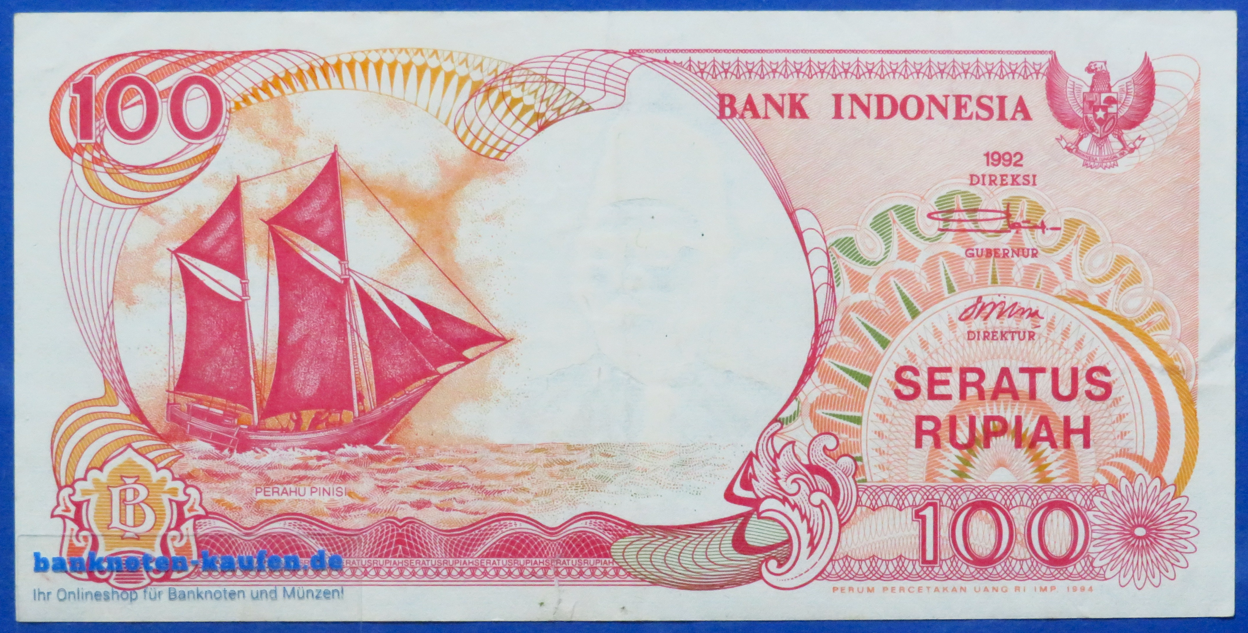 Indonesien, 100 Rupiah, 1992, gebraucht (USED / VF), P-127