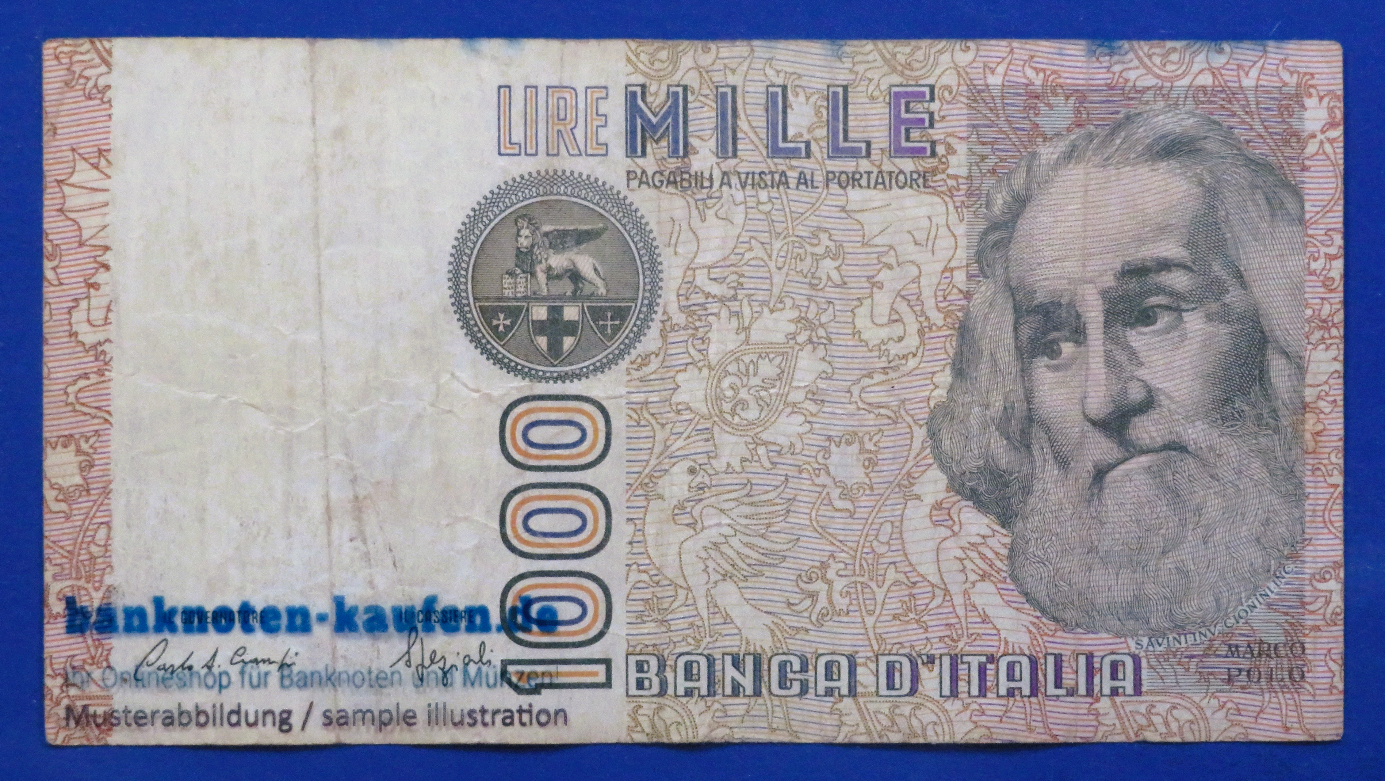 Italy - 1,000 Lire, 1982, circulated (USED / F), P-109b
