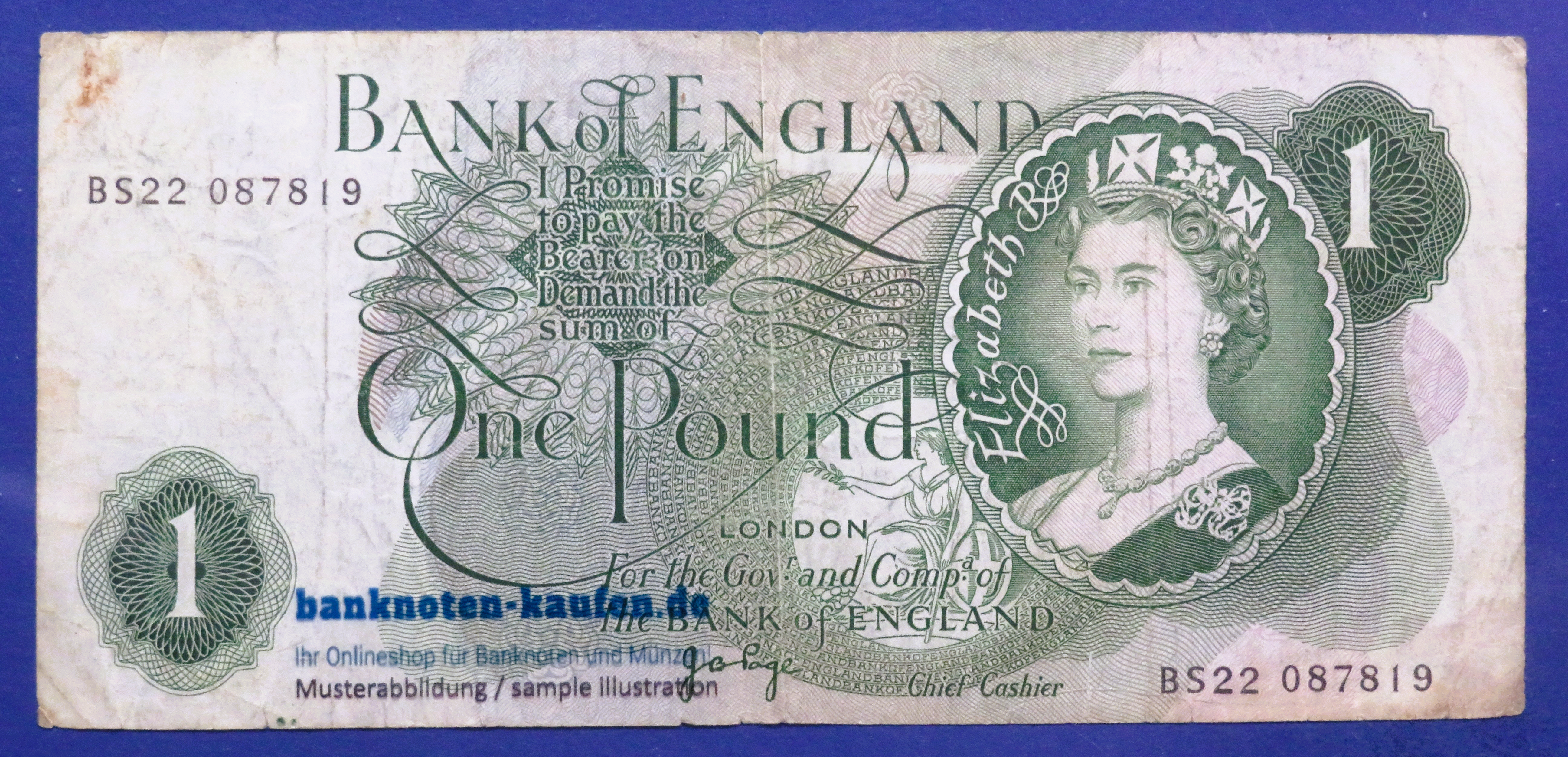 Great Britain, 1 Pound, 1960-1978ND, circulated (USED / F), P-374g