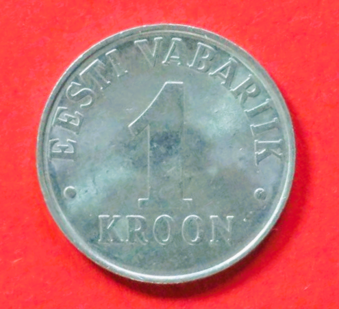 Estland:  1 Kroon, 1993, gebraucht (used / ss-vz), # 26