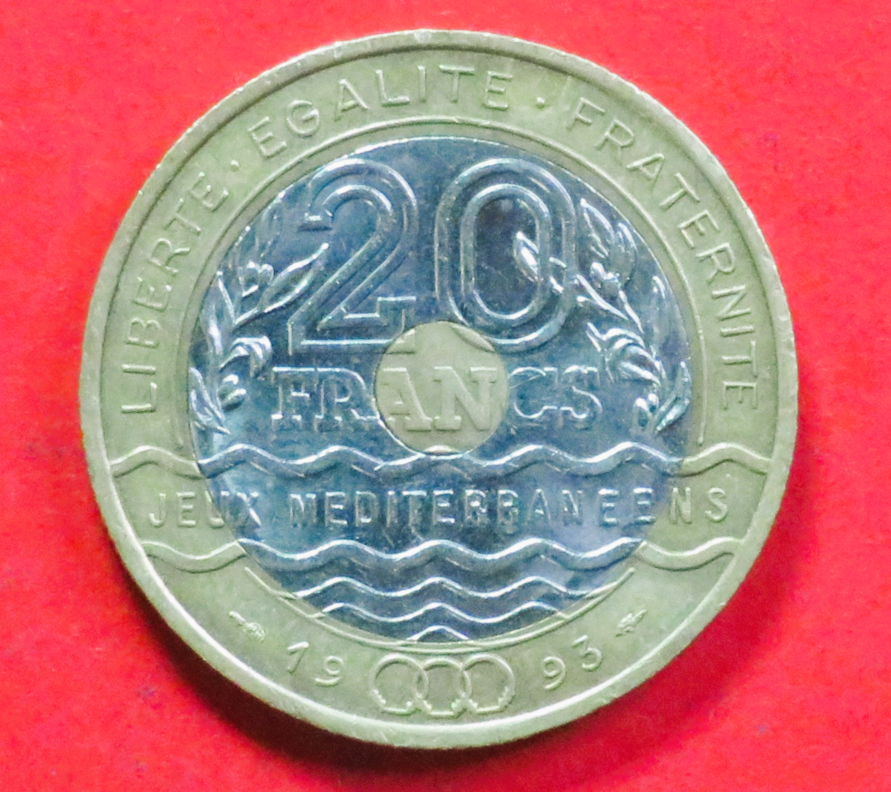 Frankreich: 20 Francs, 1993, gebraucht (used / ss), Gedenkausgabe, # 308
