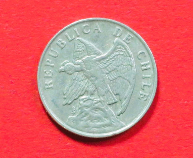 Chile: 50 Centavos, 1975-1977, gebraucht (used / ss), # 53