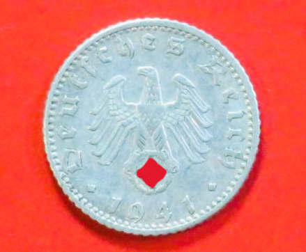 Deutsches Reich: 50 Reichspfennig, 1939-1944, gebraucht (used / ss), # 95