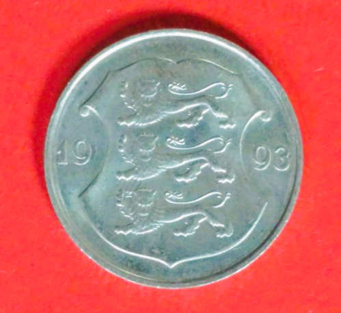 Estland:  1 Kroon, 1993, gebraucht (used / ss-vz), # 26