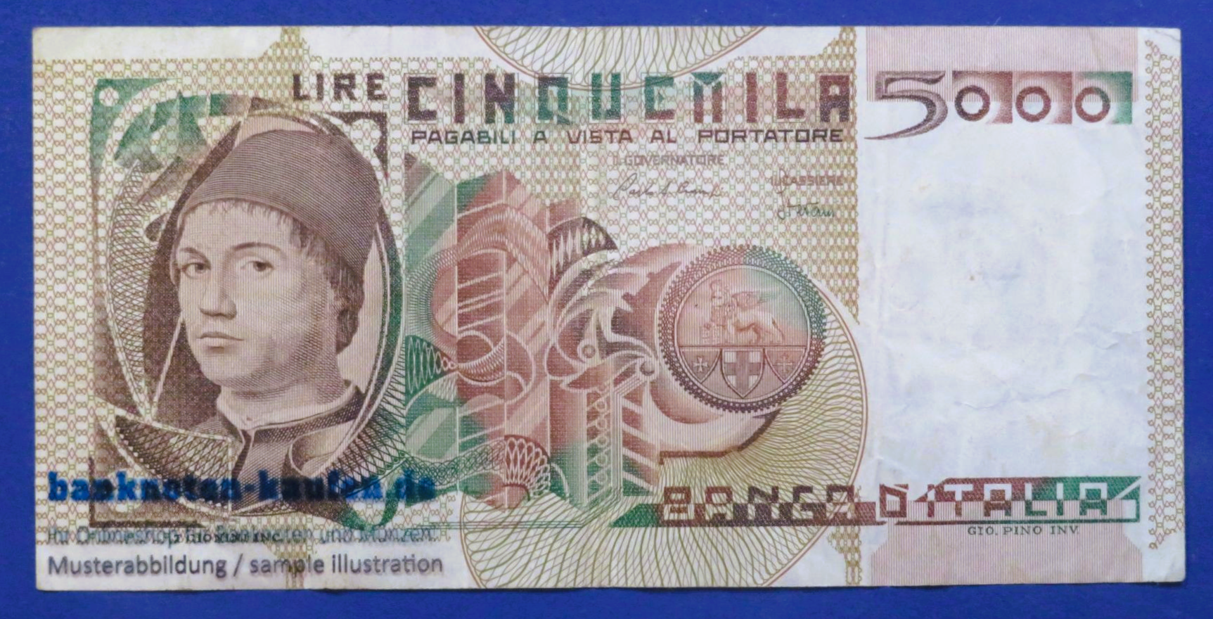 Italien, 5.000 Lire, 1982, gebraucht (USED / VF), P-105b