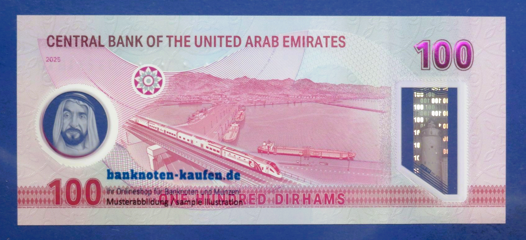 United Arab Emirates, 100 Dirhams, 2025, uncirculated (UNC), Polymer, P-40a