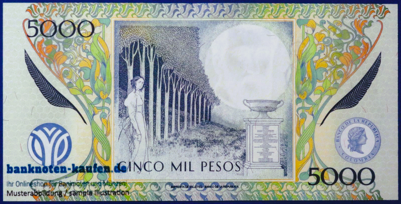 Colombia - 5,000 Pesos, 2013, uncirculated (UNC), P-452