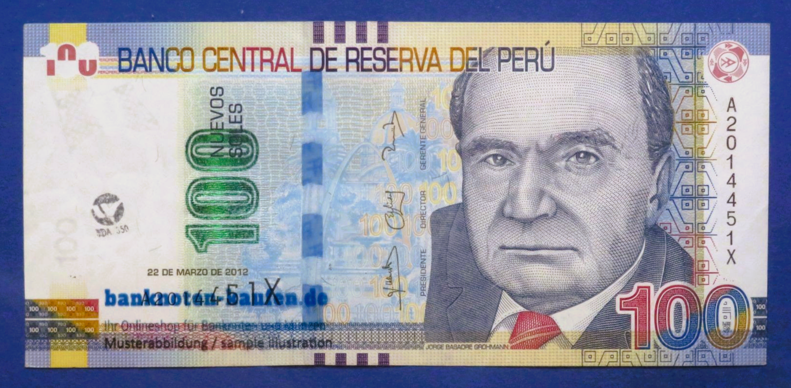 Peru, 100 Nuevos Soles, 2012, circulated (USED / XF), P-190