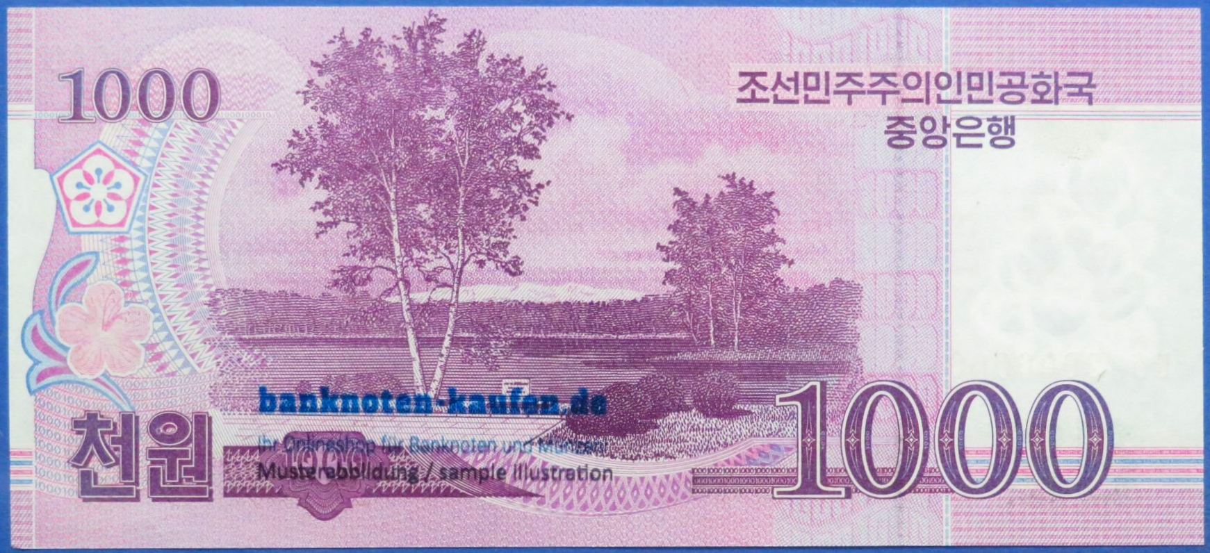 Korea, 1.000 Won, 2008, kassenfrisch (UNC), P-64s "Specimen"