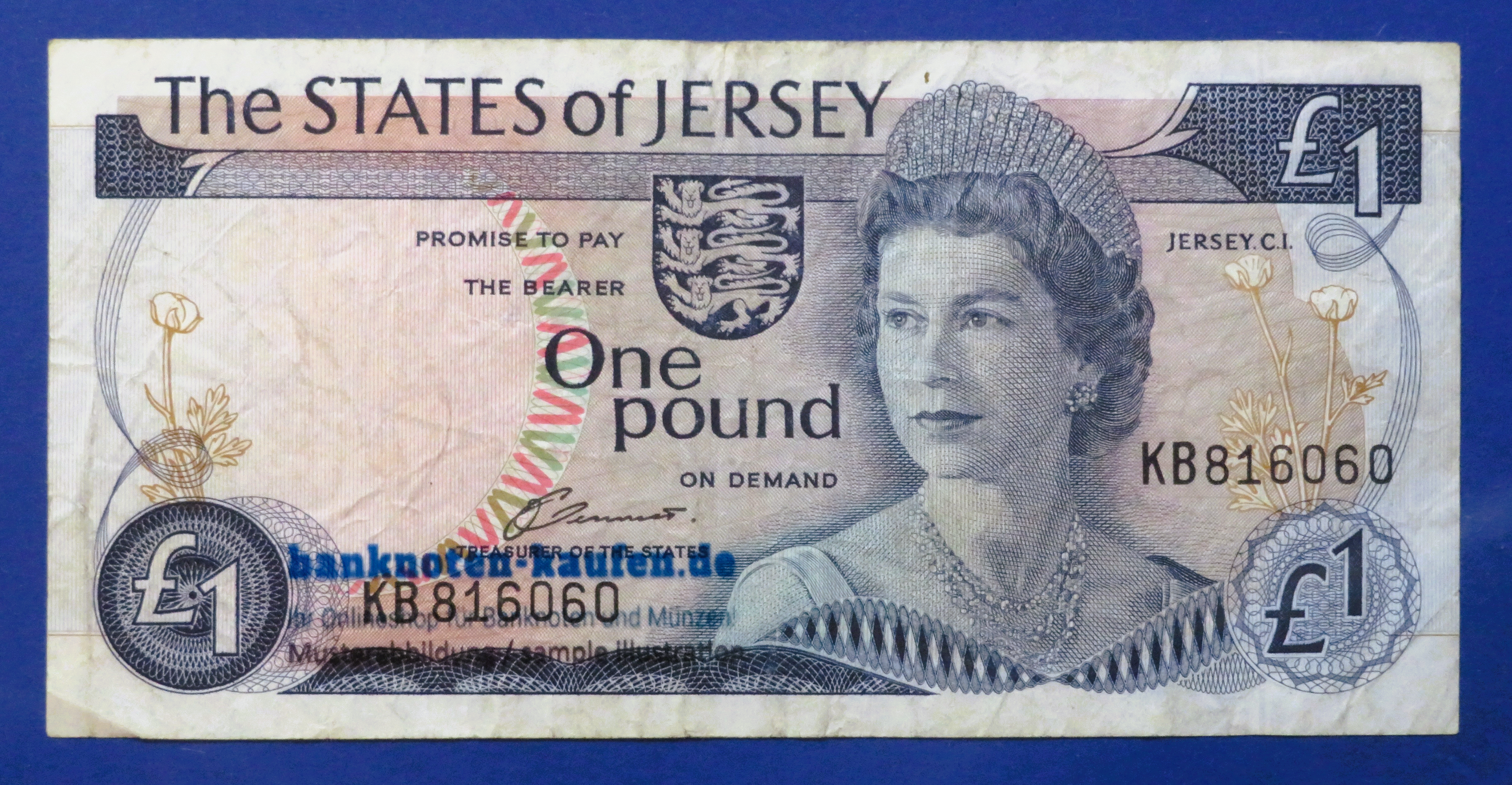 Jersey, 1 Pound, 1976-88ND, gebraucht (USED / VF), P-11a