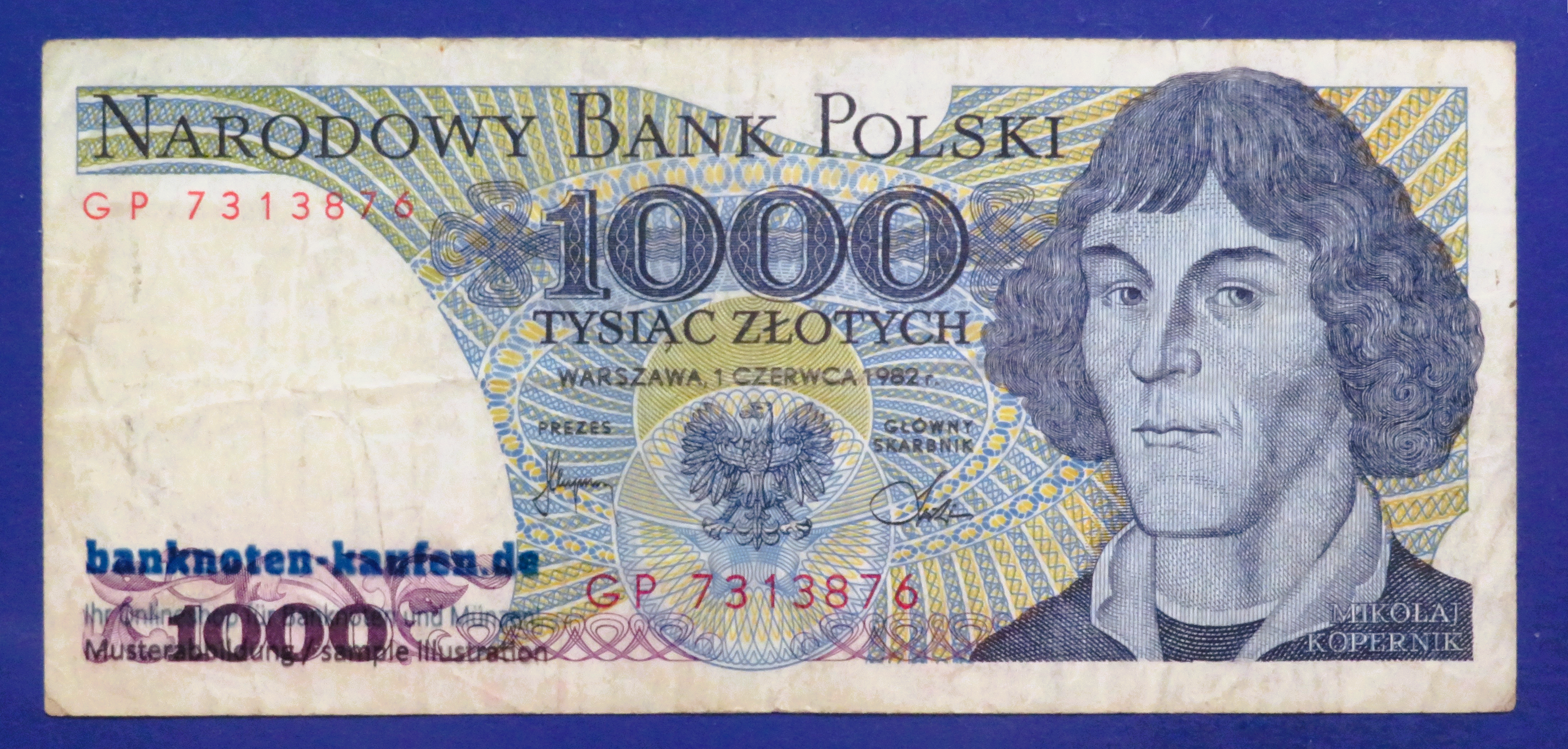 Poland - 1,000 Zloty, 1982, circulated (USED / VF), P-146c