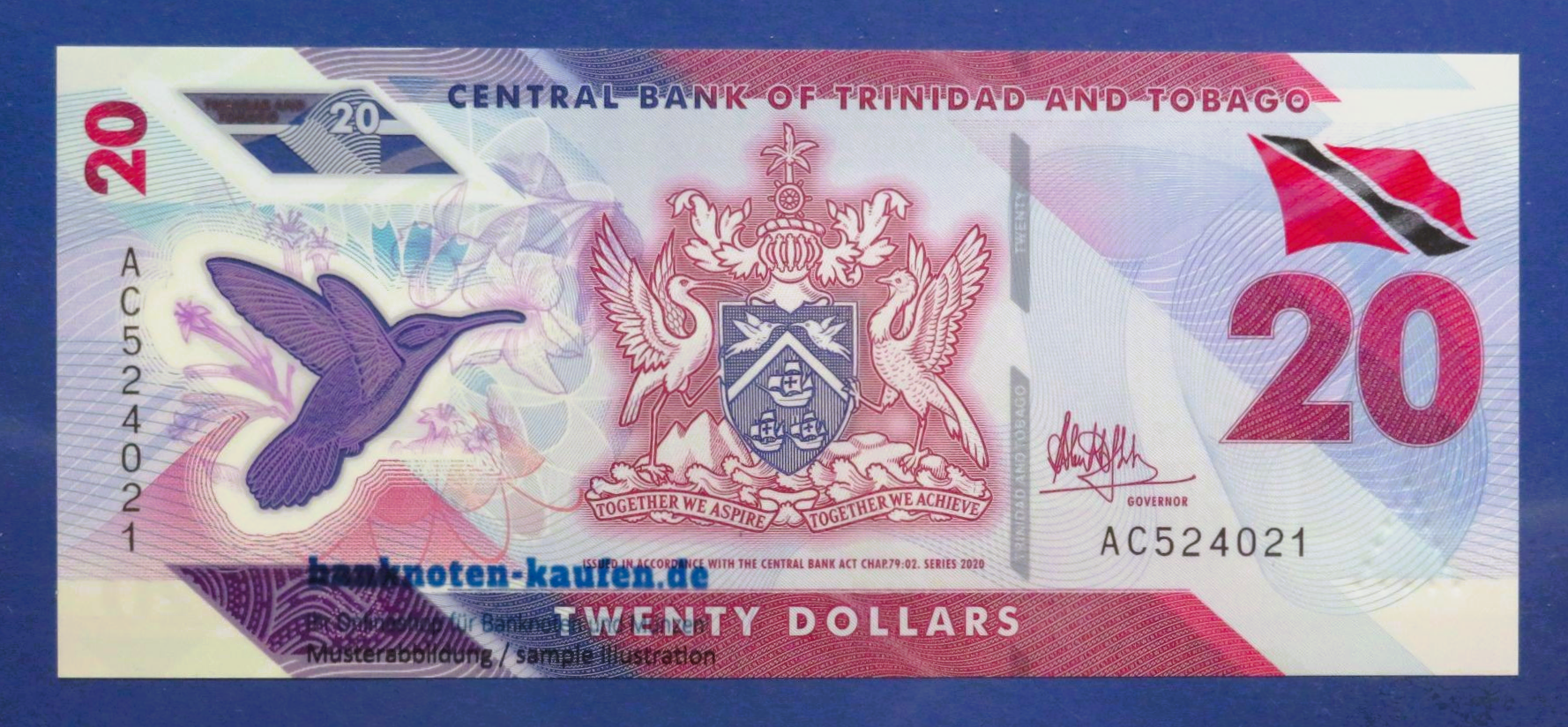 Trinidad and Tobago, 20 Dollars, 2020, uncirculated (UNC), Polymer, P-63