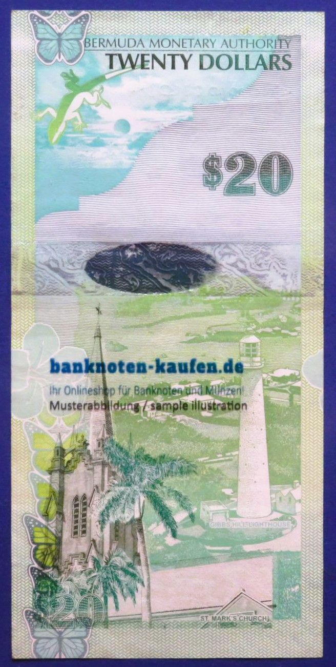 Bermuda, 20 Dollars, 2009, circulated (USED / VF+), P-60