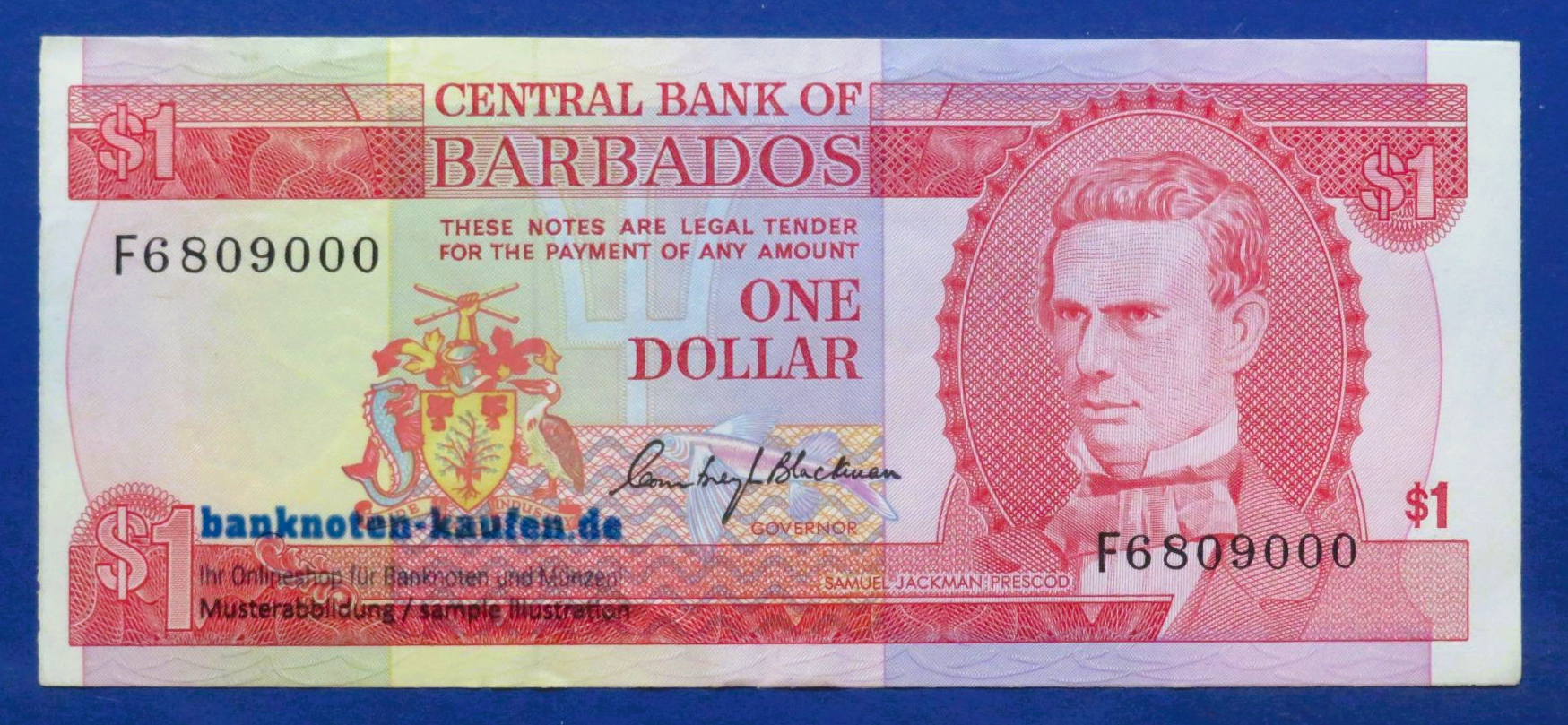 Barbados, 1 Dollar, 1973ND, circulated (USED / VF+), P-29