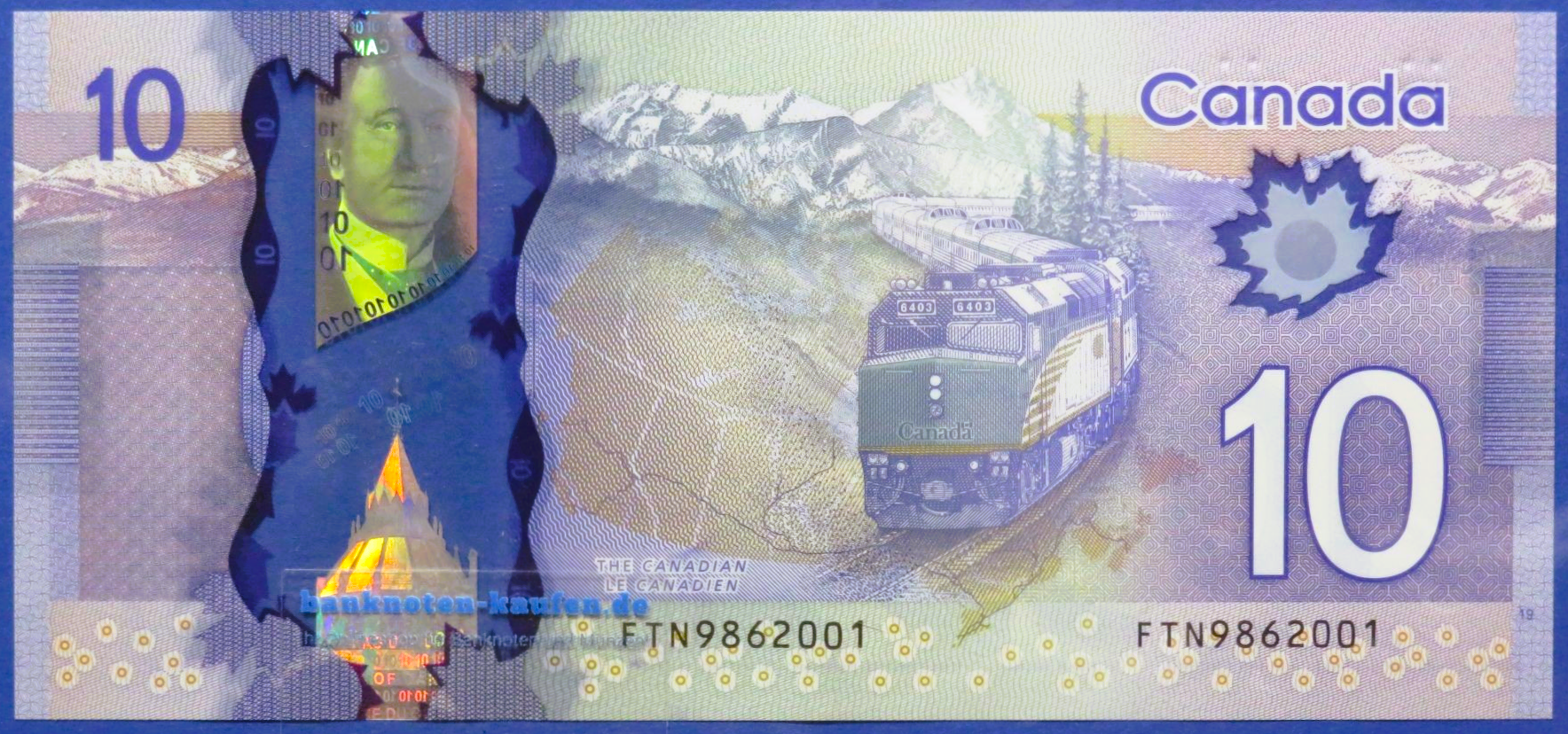 Kanada, 10 Dollars, 2013, gebraucht (USED / XF), Polymer, P-107