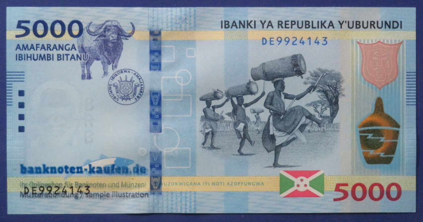 Burundi - 5,000 Francs, 2018, uncirculated (UNC) 