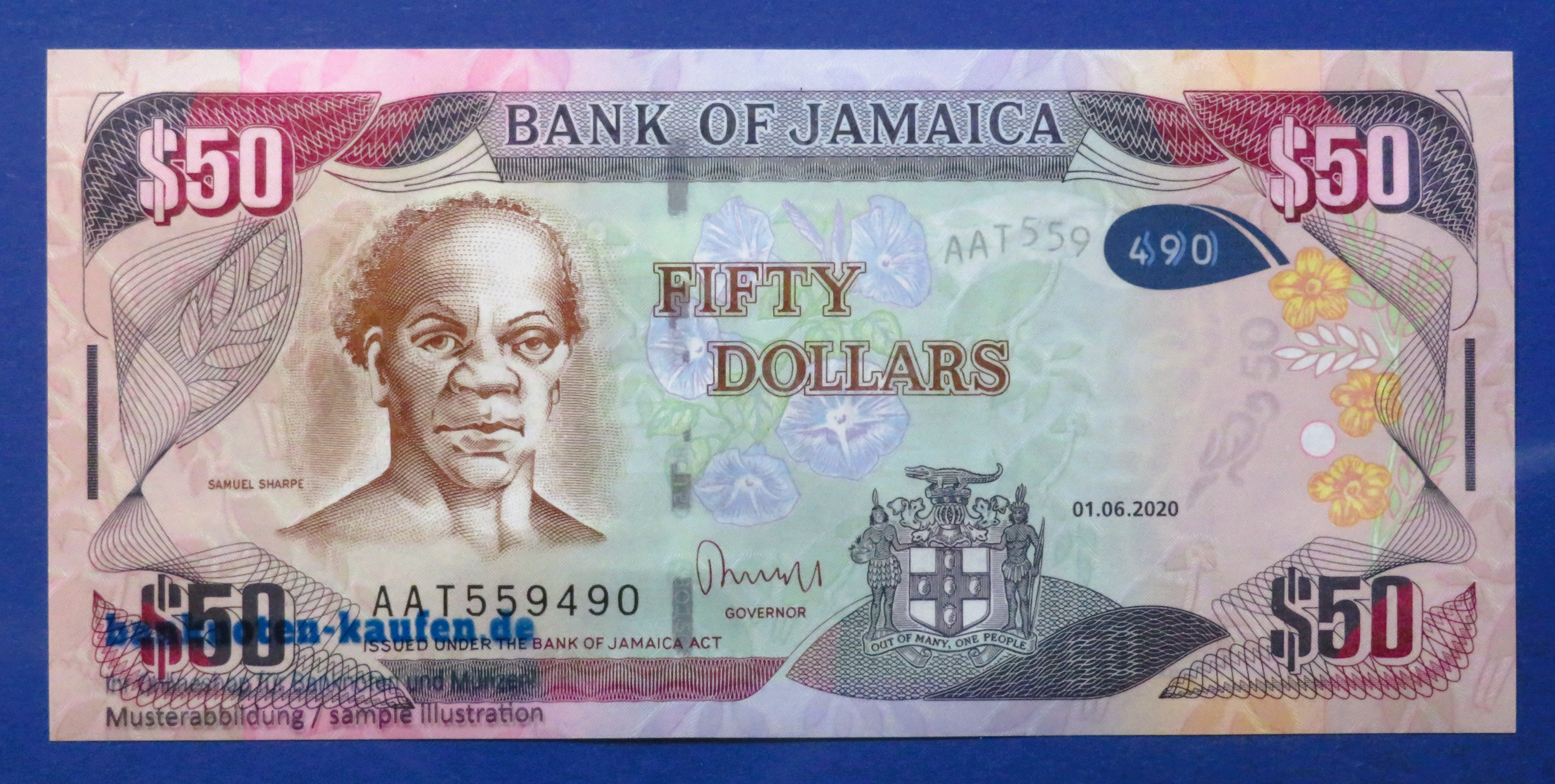 Jamaica, 50 Dollars, 2020, uncirculated (UNC), P-94f