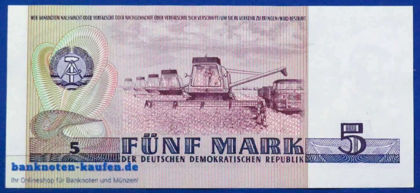 Deutsche Demokratische Republik (DDR), 5 Mark der DDR, 1975, gebraucht (USED / AU), P-27a
