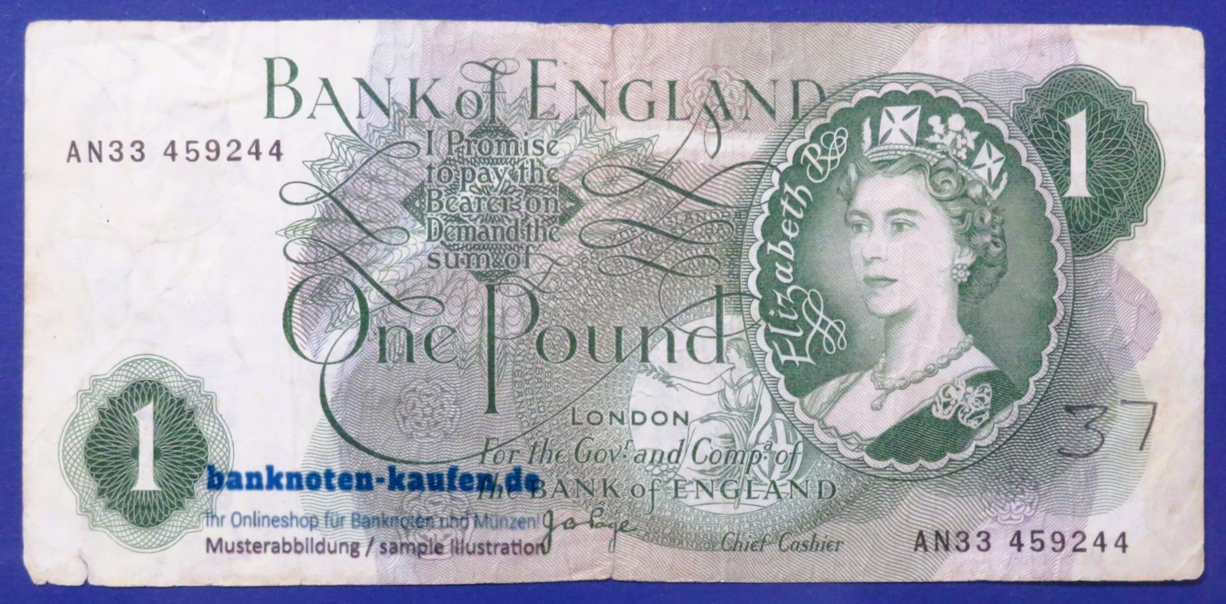 Great Britain, 1 Pound, 1960-1978ND, circulated (USED / VG), P-374g