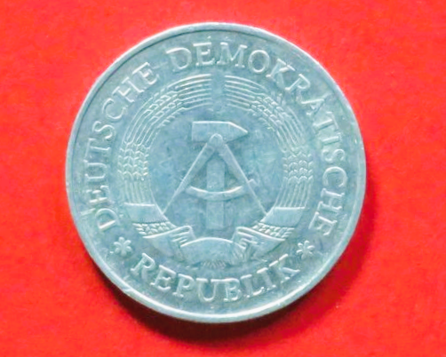 DDR: 1 Mark, 1972-1990, gebraucht (used / ss+), # 15