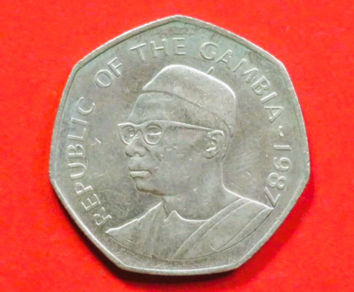 Gambia, 1 Dalasi, 1987, gebraucht (used / ss), # 23