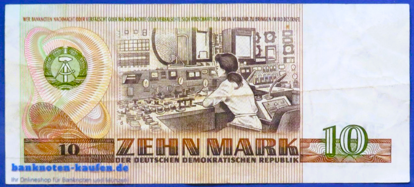 Deutsche Demokratische Republik (DDR), 10 Mark der DDR, 1971, gebraucht (USED / VF-), P-28b