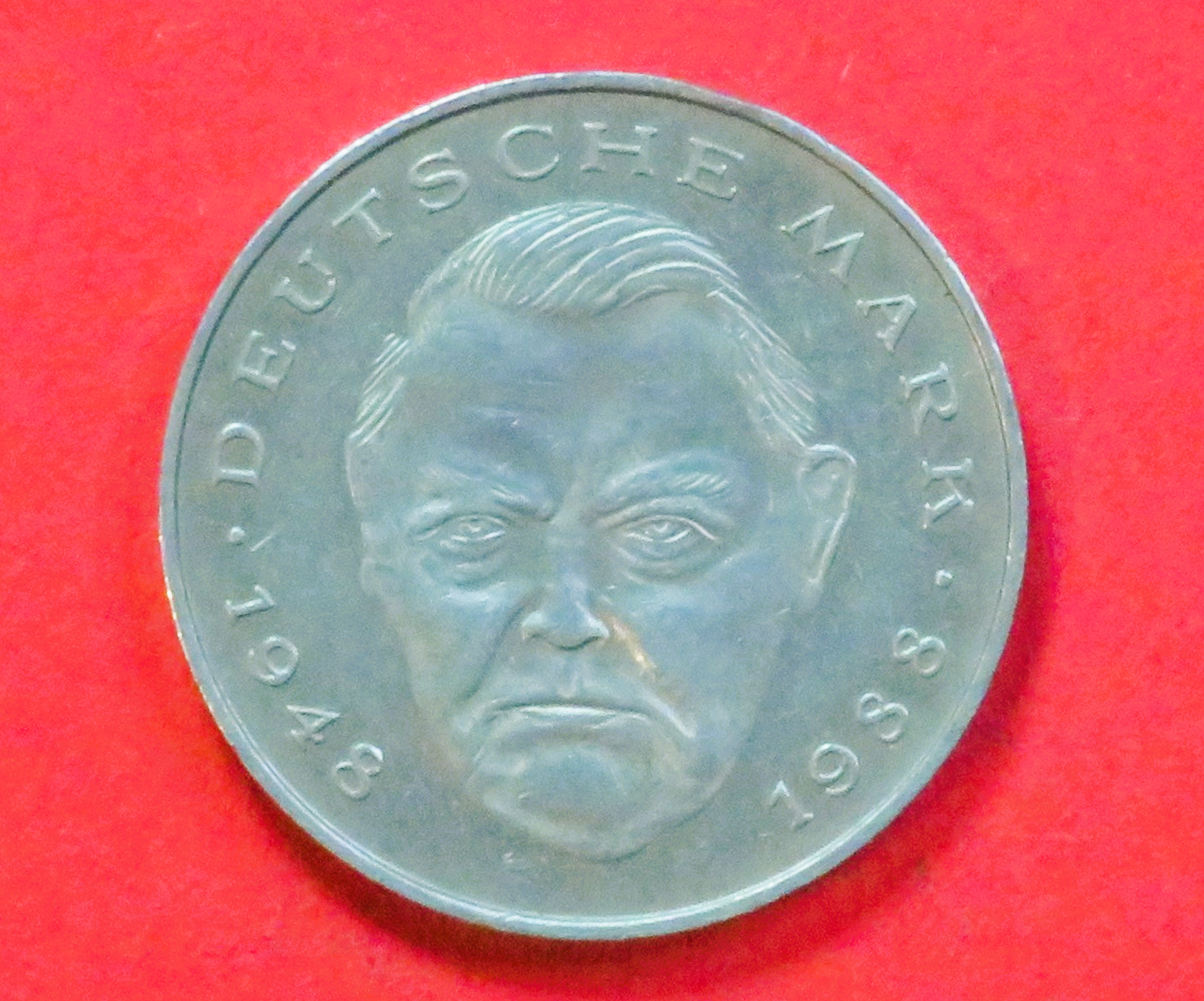 Bundesrepublik Deutschland: 2 Deutsche Mark, 1988-2001, gebraucht (used / ss), # 167
