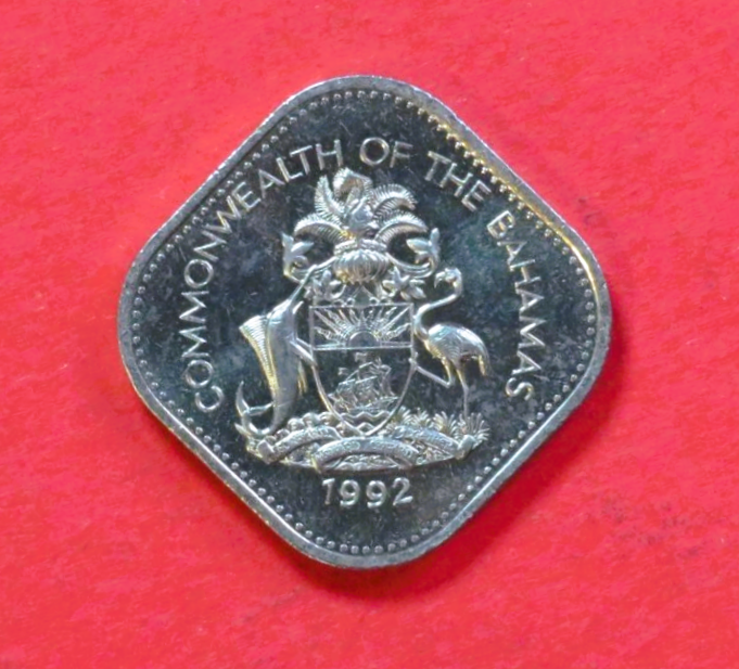 Bahamas: 15 Cents, 1992, circulated (USED / xf)