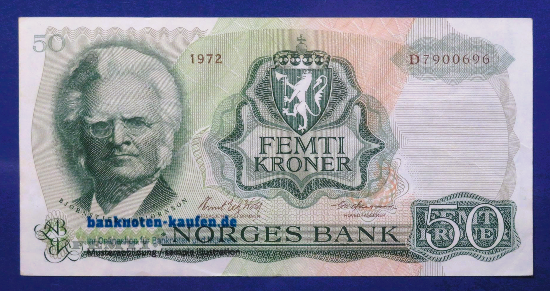 Norway, 50 Kroner, 1972, circulated (USED / VF+), P-37b
