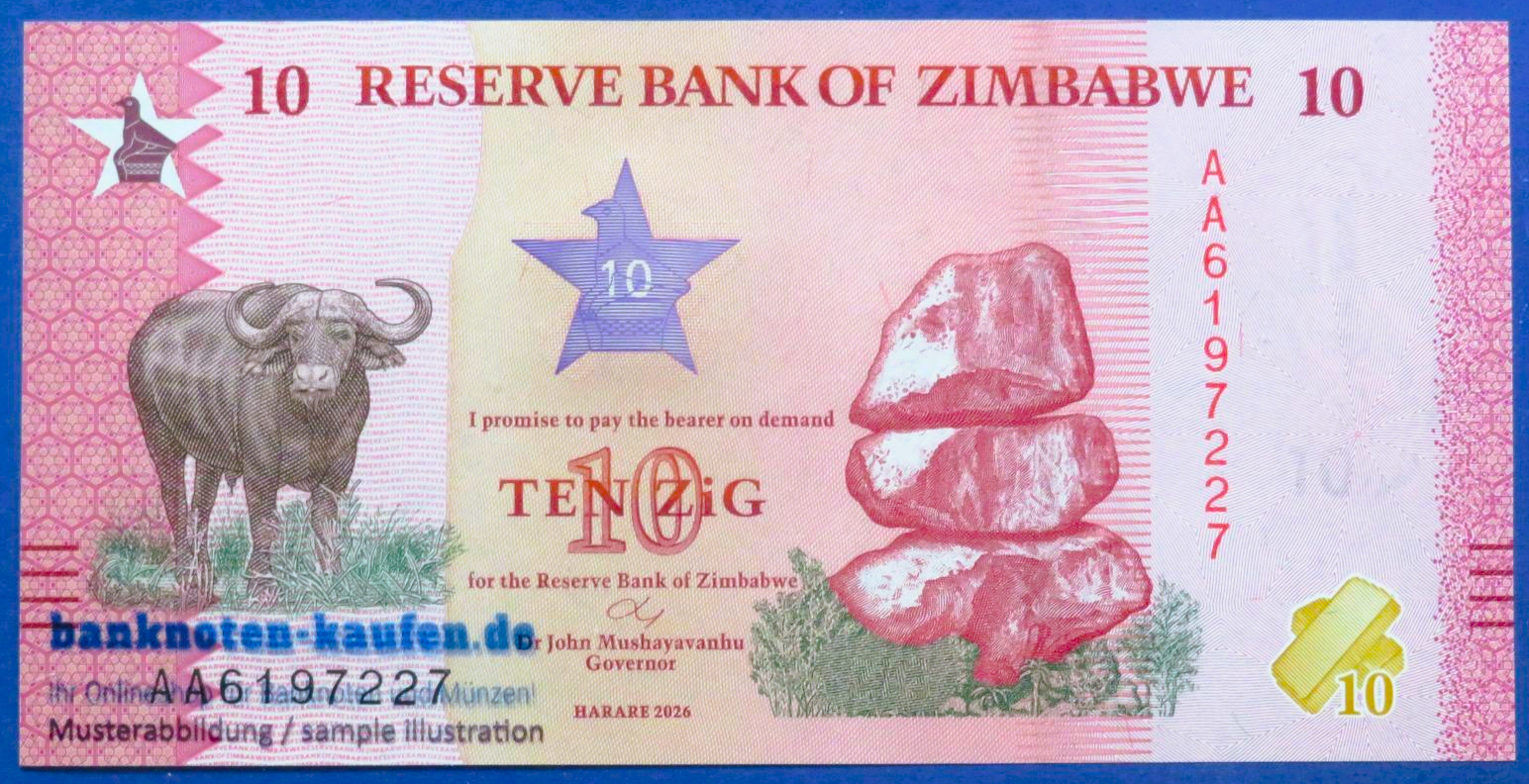 Zimbabwe, 10 ZiG, 2026, uncirculated (UNC), P-new