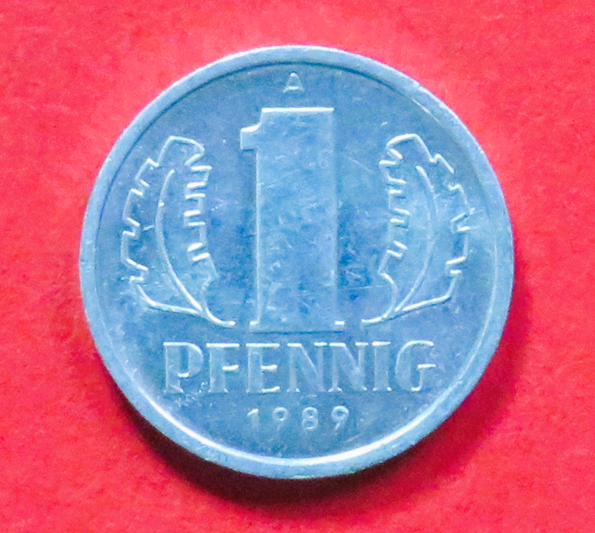 DDR: 1 Pfennig, 1960-1990, gebraucht (used / vz), # 8