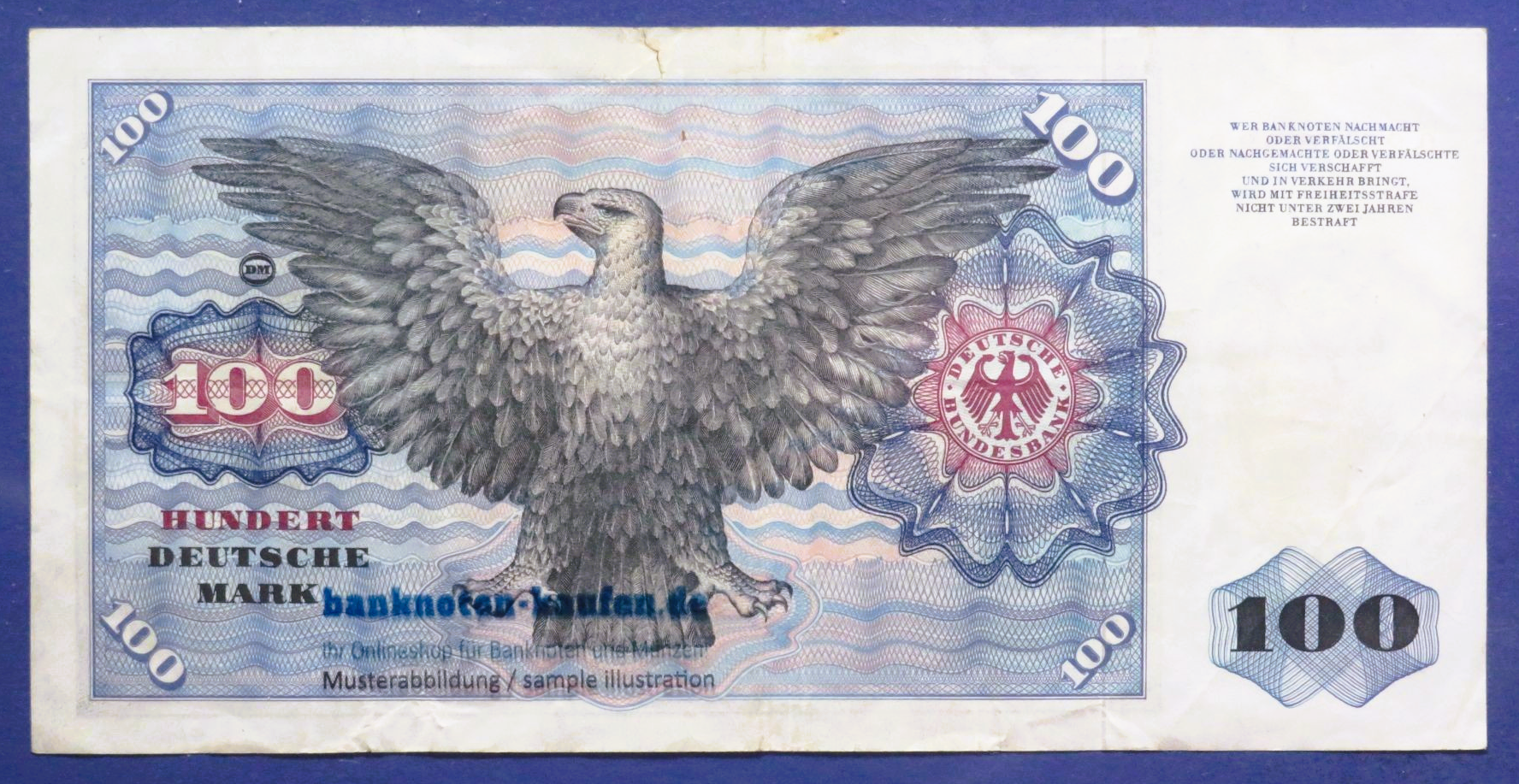 Bundesrepublik Deutschland, 100 Deutsche Mark, 1970, gebraucht (USED / F+), P-34a
