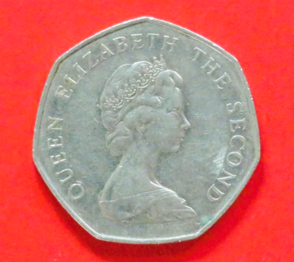 Falkland Islands: 50 Pence, 1980-1995, circulated (used / vf), # 7