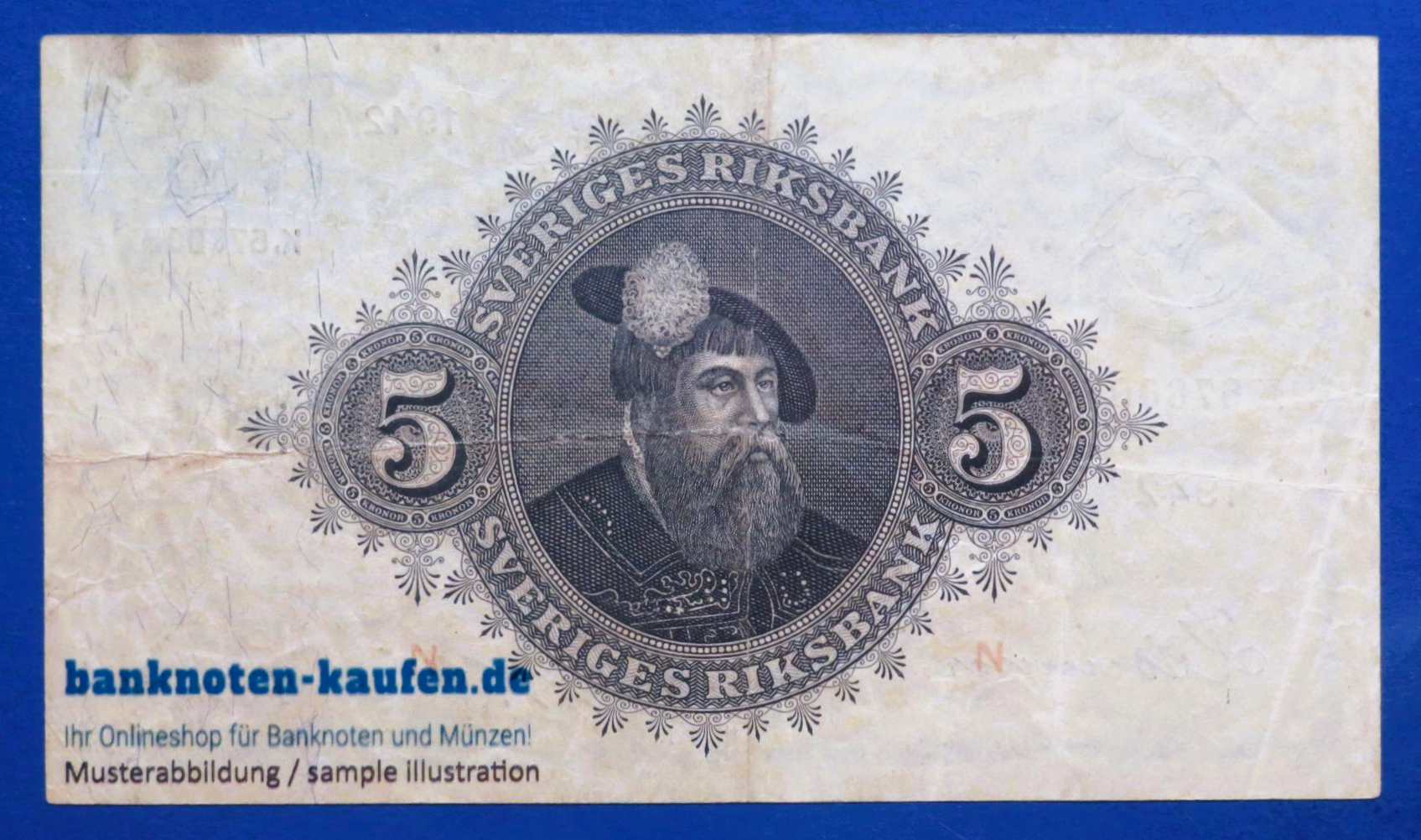 Schweden, 5 Kronor, 1942, gebraucht (USED / VF), P-33