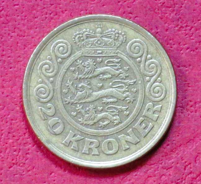 Denmark - EZM 6: 20 Kroner, 1990-93, circulated (USED / vf)