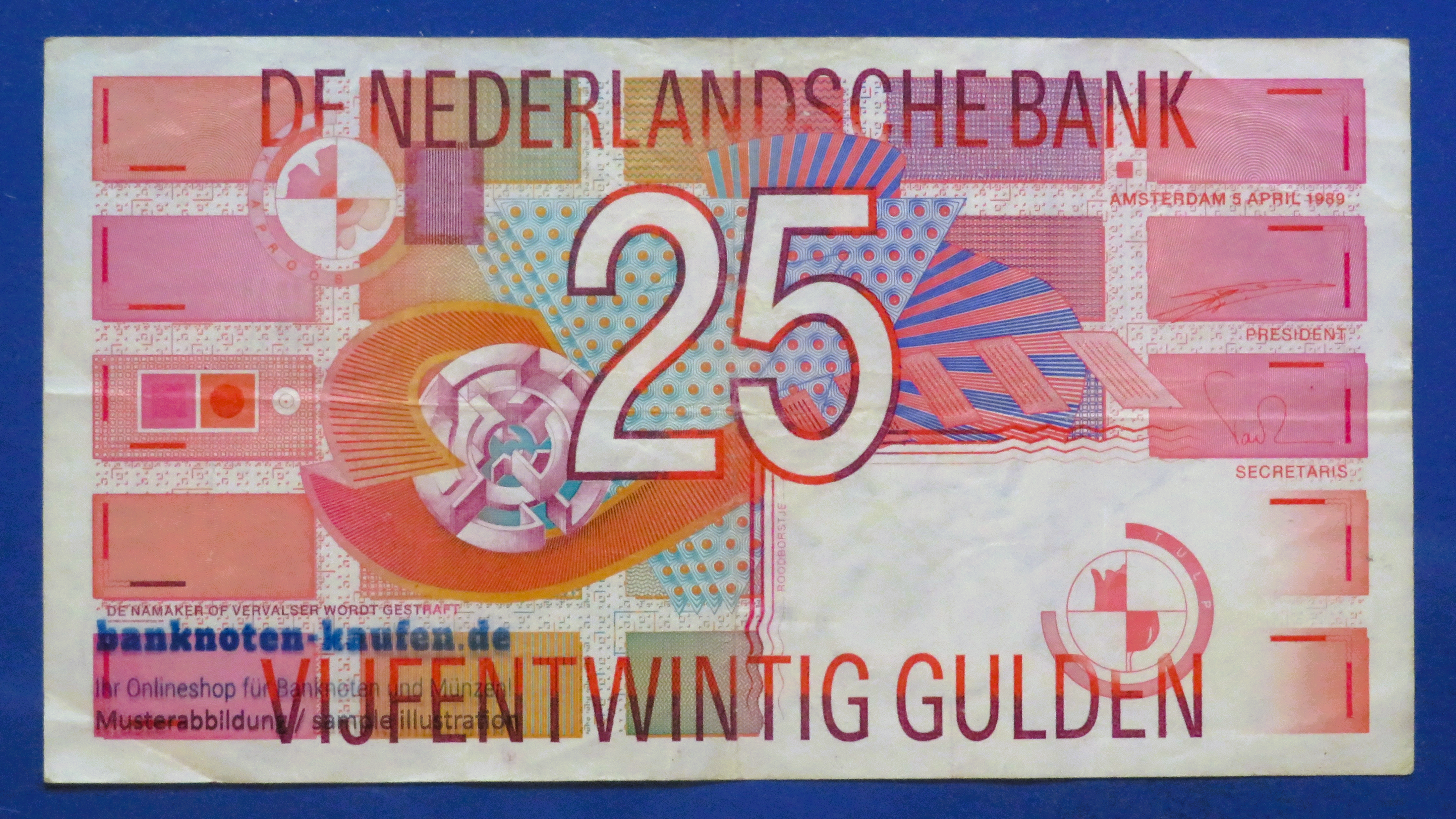 Niederlande, 25 Gulden, 1999, gebraucht (USED / VF), P-100